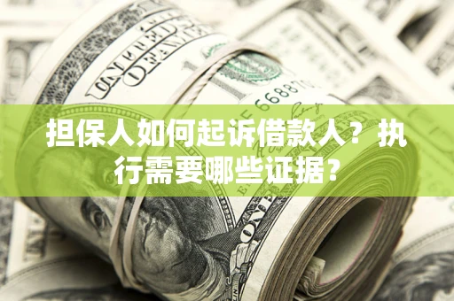 北京担保人如何起诉借款人？执行需要哪些证据？