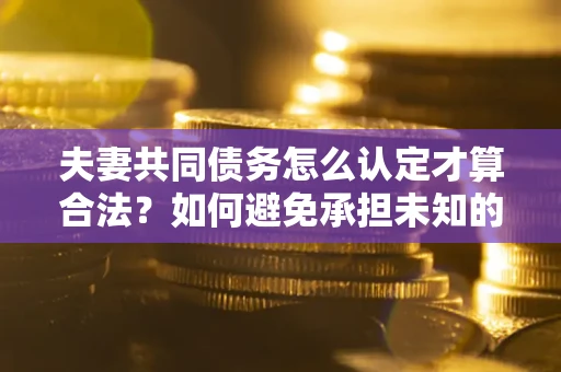 北京夫妻共同债务怎么认定才算合法？如何避免承担未知的债务风险？